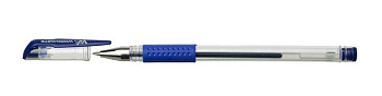 Ручка гелевая синяя 0,5мм Workmate (14-5582) резиновый держатель