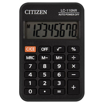 Калькулятор 8-разрядов Citizen LC-110 NR, 58х87мм
