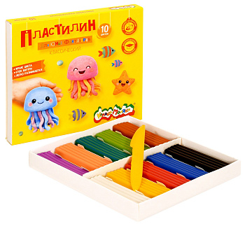 Пластилин  10цв Каляка-Маляка 150гр ПКМ10-ПК стек