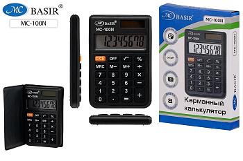 Калькулятор  8 разр BASIR 9*6cм MC-100N книжка