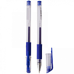 Ручка гелевая синяя 0,5мм Alingar, грип AL6101/BL