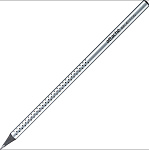 Карандаш черногр. Attache Selection Prime, HB, 1094471, серебр. корпус в точку