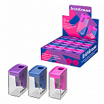 Точилка ErichKrause 1 отв. City Mini Vivid, 60019, с контейнером, ассорти