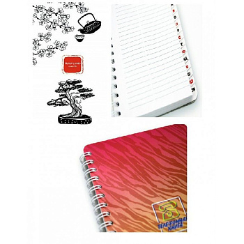 Книга телеф А5 80л  с вырубкой Сакура, линия С0357-51