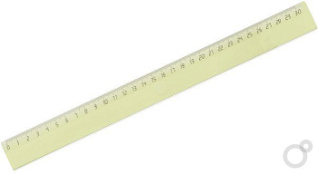 Линейка пластиковая 30см флюоресцентная Workmate 182001000 прозрачная