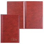 Папка для счетов коричневая 2127/С-104 карм д/денег,бланка