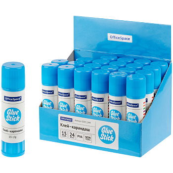 Клей-карандаш  15гр OfficeSpace GS15_244 ПВА основа