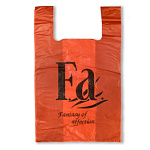 Пакет-майка ПНД 30+16*54 см, 30 мкм, красный, ''FA'', TSH104R