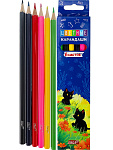 Карандаши 6цв Profit. Кошачья прогулка, КЦ-2633, дерев, 6-гранные