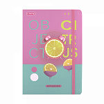 Записная книжка, А5, Yalong ''Яркие объекты'', 7БЦ, YL-PJB-A579, на резинке, ляссе, клетка, 80 л.