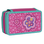 Пенал 3секции Tiger пустой Сияющие бабочки, TGNQ18-D06E ткань