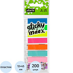 Закладки самокл пластик 8цв*25л 45*12мм 200л 383731 Attache
