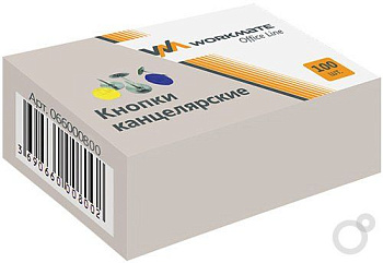 Кнопки 100шт Workmate цветные 66000800 (15-0692)