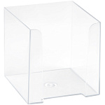 Подставка Куб для бумаги 9*9*9см прозрачная ПЛ41 Стамм, пластиковая