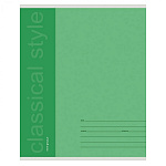 Тетрадь А5 48л скоба Зеленая. Классика 48-1595 линия