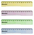 Линейка пластиковая 15см прозрачная Silwerhof 1416417 ассорти
