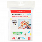 Фотобумага А6, 180г/м2, 100л., 1-сторон. глянцевая 2042903, deVENTE