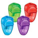 Точилка 1 отв с контейн Berlingo Spike BBp_15003 ассорти, контейнер пластик