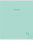 Тетрадь А5 96л Классика. зеленая, 96-7984 скрепка, клетка