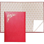 Папка адресная А4 Виньетка, 3078700 красная б/винил deVENTE