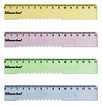 Линейка пластиковая 15см прозрачная Silwerhof 1416417 ассорти