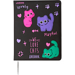 Дневник 1-11кл deVENTE. Funny Cats,2020557, кожзам, тв. обл.