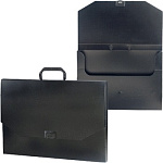 Портфель пластик А3 1отд черн deVENTE. Daily 3073800