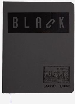 Дневник 1-11кл deVENTE. TOTAL BLACK, 2020667, кожзам, тв. обл.