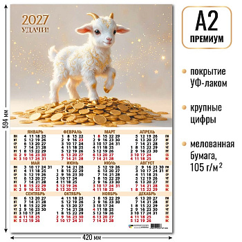 Календарь настенный 2027г А2 Символ года 10226