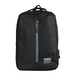 Рюкзак универсальный черный 254-596, 45x31,5x12см, 2 отд, 1 карм., отделка прорезин.матер., USB, ПЭ под ткань