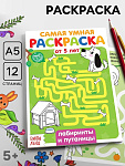 Раскраска А5 Лабиринты и путаницы, 12стр, 4834966