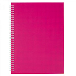 Тетрадь A4 96 листов Alingar, Розовая, AL13343, гребень, блок офсет, цветной пластик