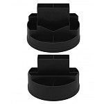 Настольная подставка СТАММ Сити, 10отд ОР110 пластиковая, вращающаяся, черная