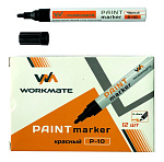 Маркер перм. лаковый Workmate черный, 14-5703, пулевидный наконечник, 2-4 мм, алюминиевый корпус, P-10