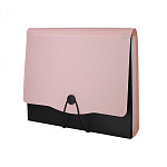 Папка-картотека на пуговице  Alingar, A4, 13отд, AL12822/3 розовый клапан