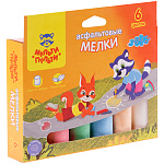 Мелки цветные для асфальта 6цв АМ_31721 Мульти Пульти
