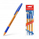 Набор из 3 ручек шариковых ErichKrause R-301 Stick&Grip Orange 0.7, 42752, цвет чернил синий (в пакете) Набор из 3 ручек шариковых ErichKrause R-301 Stick&Grip Orange 0.7, 42752, цвет чернил синий (в пакете)