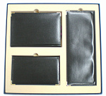 Набор подарочный ежедневник, планинг, визитница, натуральная кожа в подарочной коробке 3-033,3-023,3-016/120 черный