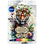 Карандаши 18цв Centrum TIGER, 80482 деревянные, 6-гранные 3+