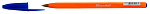 Ручка шариков. Silwerhof Orange d=0.7мм синяя, 1465258, одноразовая ручка линия 0.5мм шестигр