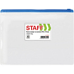 Папка на молнии А4 120мкм прозрачная Staff 229548, 240*175мм,
