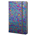 Записная книжка, А5, Alingar, ''Разводы'', фиолетовый, AL9294, ПВХ голография, на резинке, клетка, 95 л.