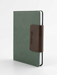 Ежедневник А5 Палермо 310183/15, зеленый с клапаном, 144л недатир.