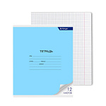 Тетрадь  12л клетка Alingar, голубая AL7213 обл. картон
