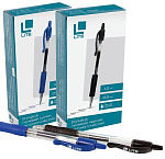 Ручка гелевая черная автоматическая Lite 0,5мм резиновый держатель GPBRL01-K/gr