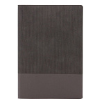 Ежедневник Qredo Soft Velvet А6+, 15-6910, Серый, недатир., 128л, кожзам