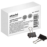 Зажимы д/бумаг 15мм  черный 12шт (45л) Attache/Выбор есть, 933324