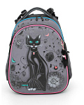 Ранец Hummingbird T37 серый с кошкой