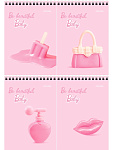 Блокнот А6 40л BE BEAUTIFUL, Б40-3666клетка, спираль