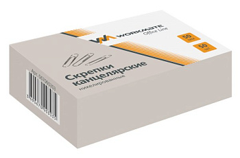 Скрепки 50мм 50шт Workmate, никелерованные 14-1483